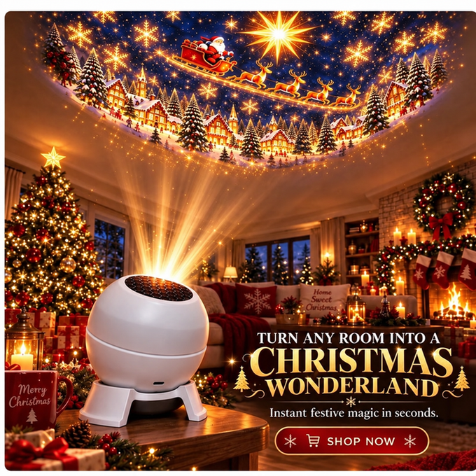 Noxora™ Weihnachtsprojektor – Weihnachtsstimmung für Wände und Decken